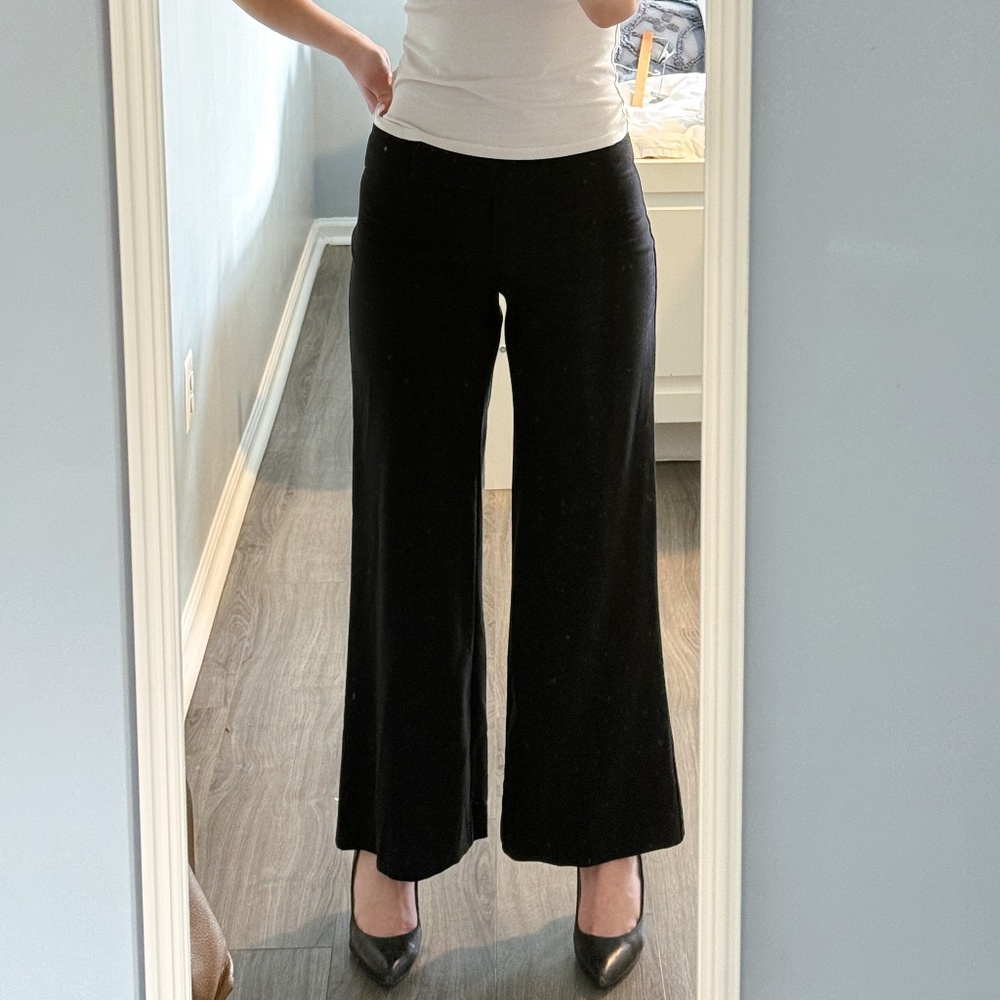 Vintage Low-Rise Black Palazzo Pants – Tailored & On-Trend